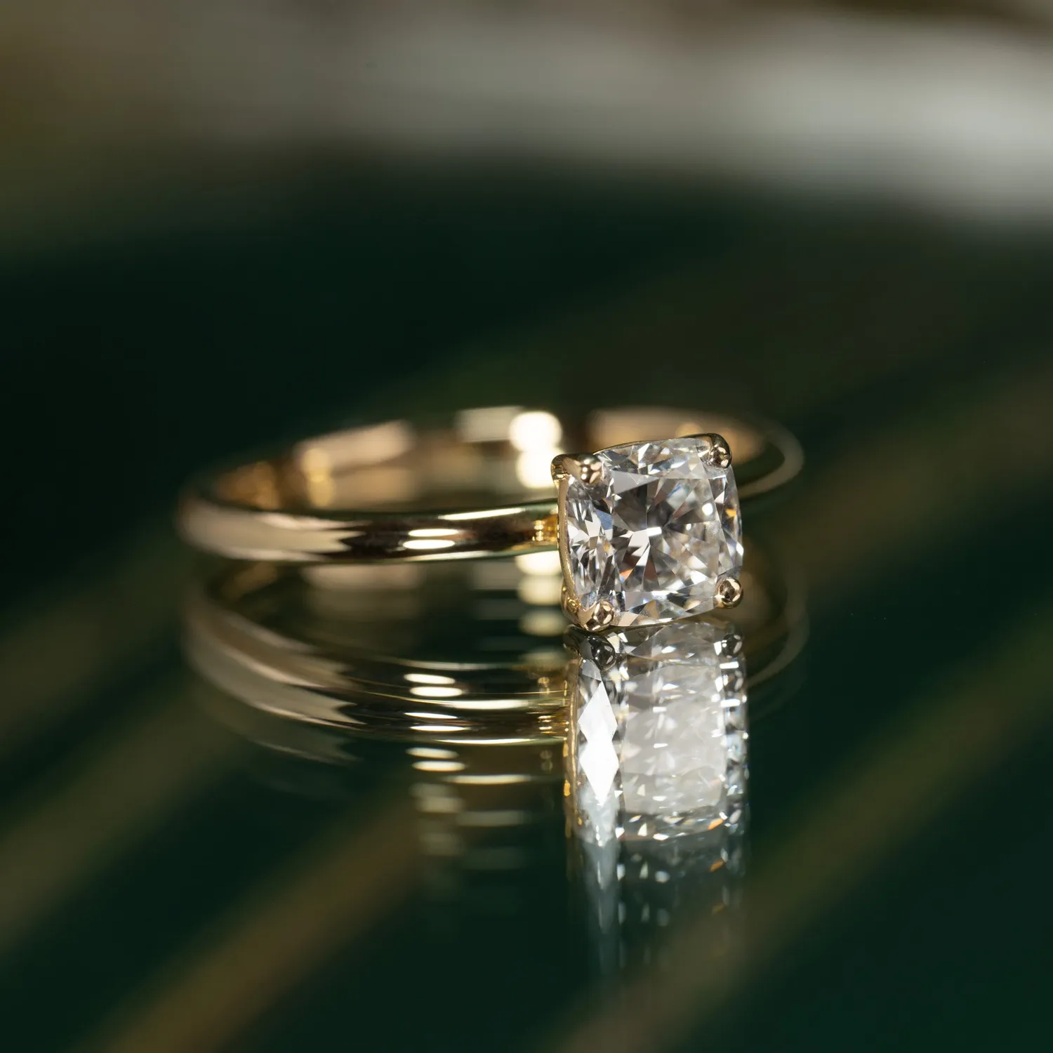 Sisi Copenhagen Solitaire Cushion diamantring 0,75 ct hvidguld
