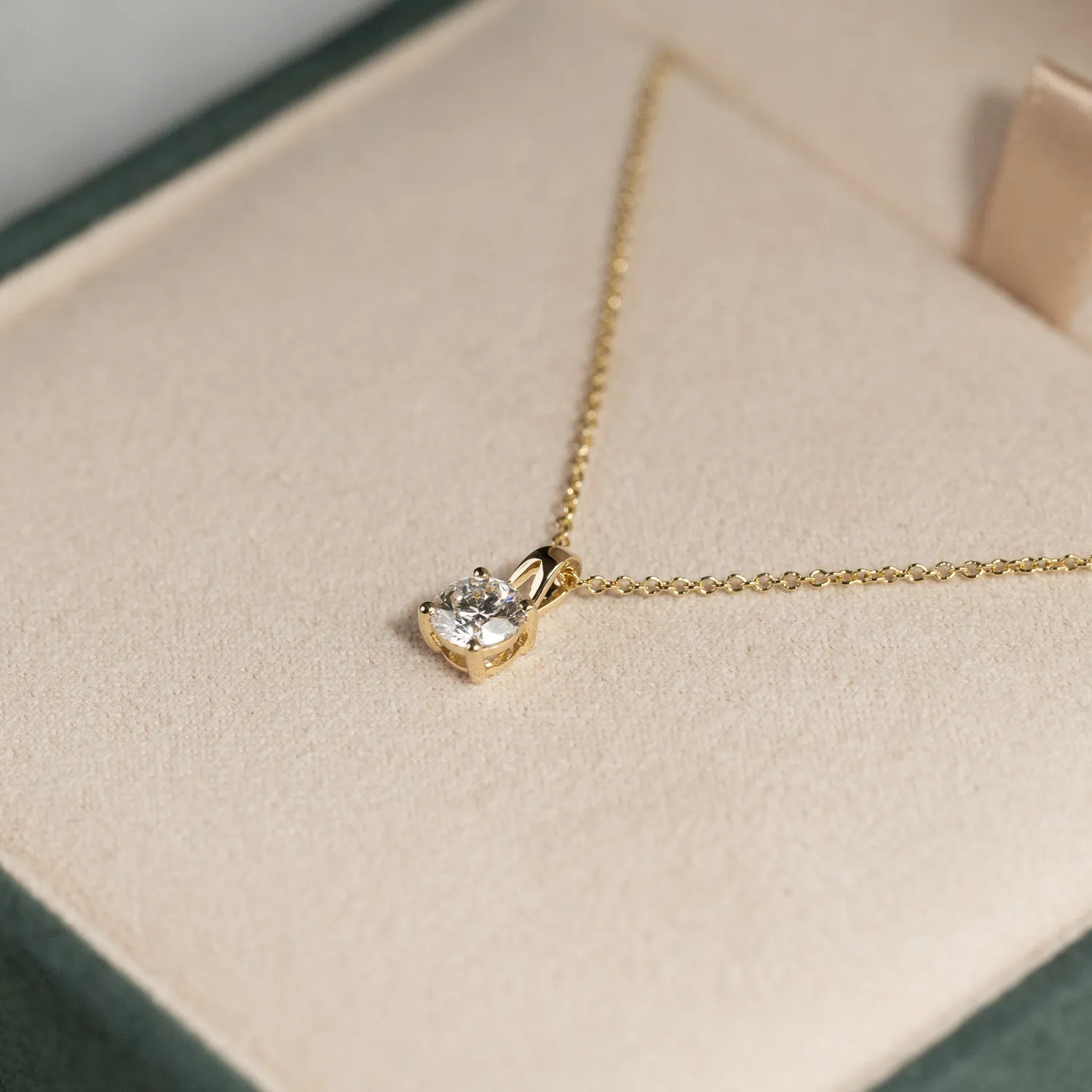 Sisi Copenhagen Prong Solitaire vedhæng guld 0,5 ct lab