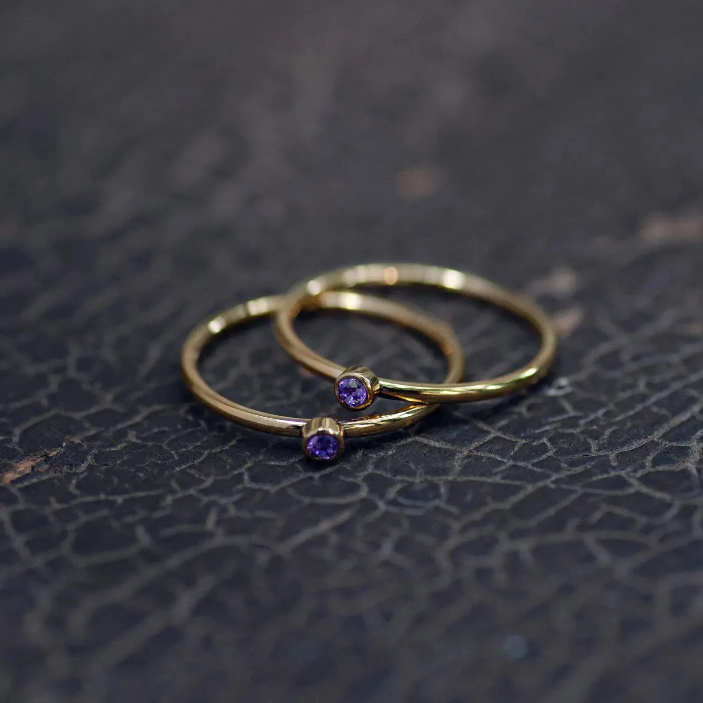 TIMI OF SWEDEN Chakra krystal ring stål str 17