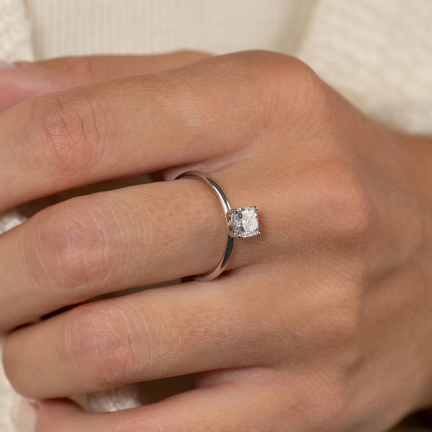 Sisi Copenhagen Solitaire 0,75 ct lab-diamantring hvidguld