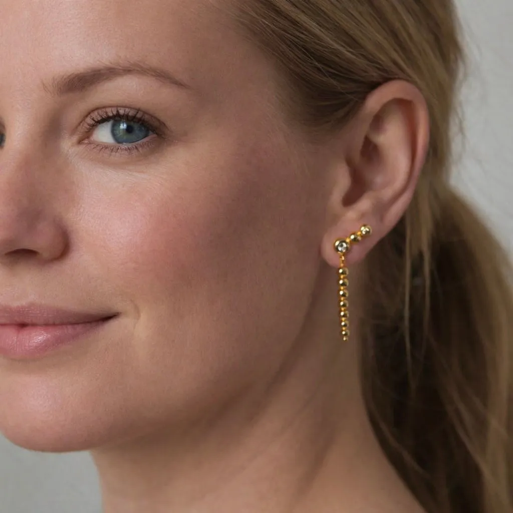 Bykjaergaard Timeless øreringe zirkonia forgyldt
