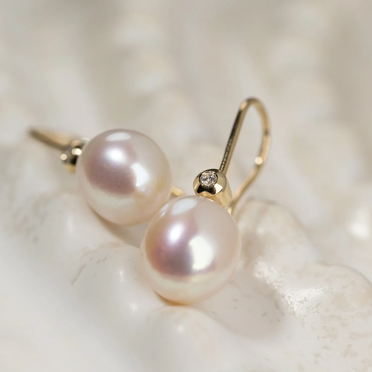 Sisi Copenhagen Eva Pearl ørekrog 9 kt guld perle