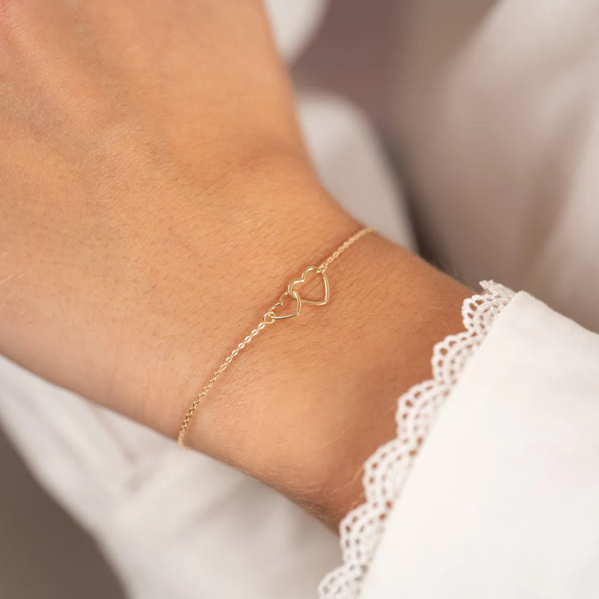 Sisi Copenhagen Mila armbånd guld hjerte 16 cm