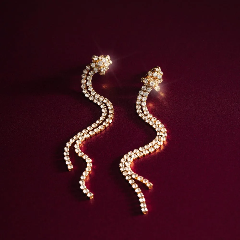 Orelia Tassel Cupchain øreringe guld krystal