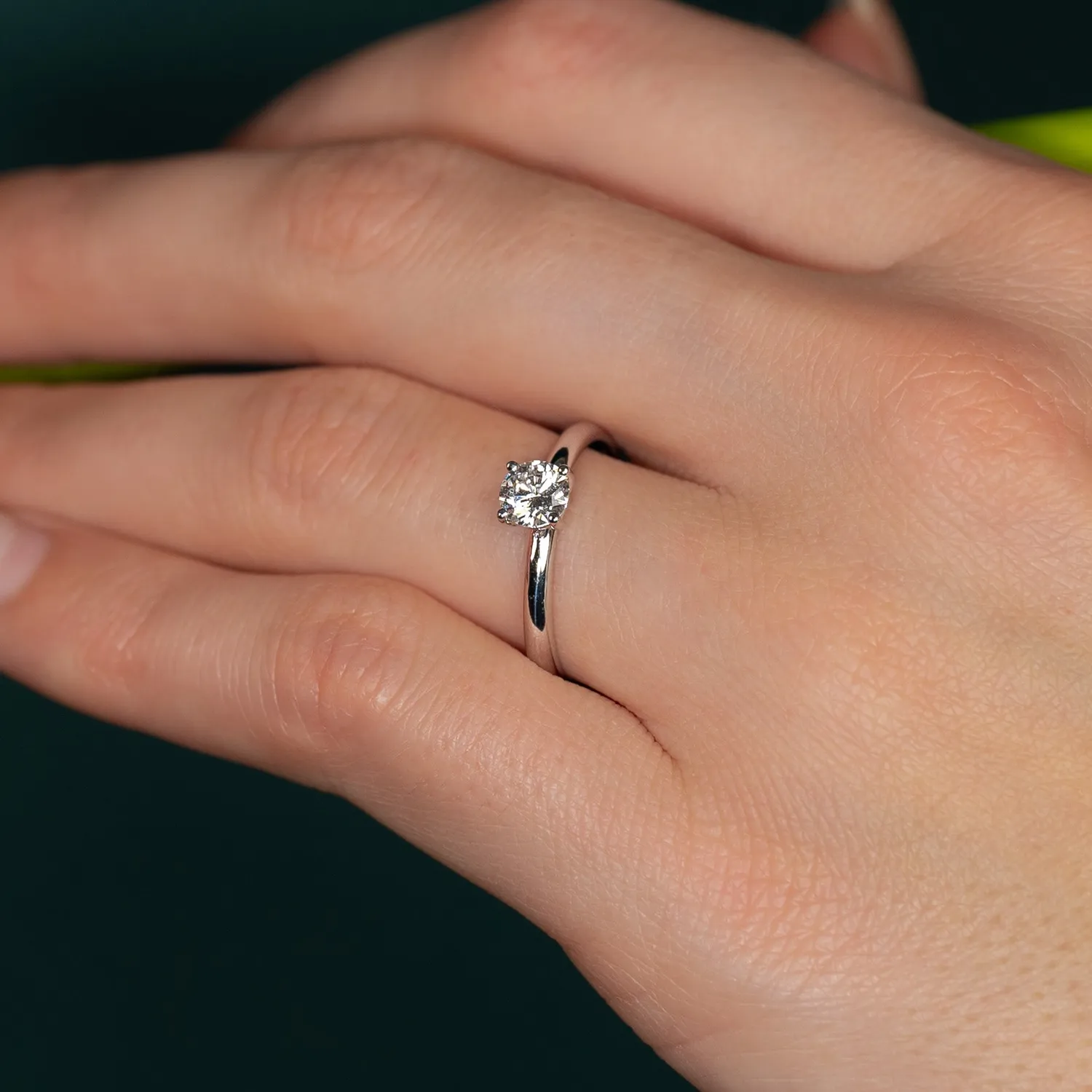 Sisi Copenhagen Simple Solitaire diamantring 0,5 ct hvidguld lab-diamant