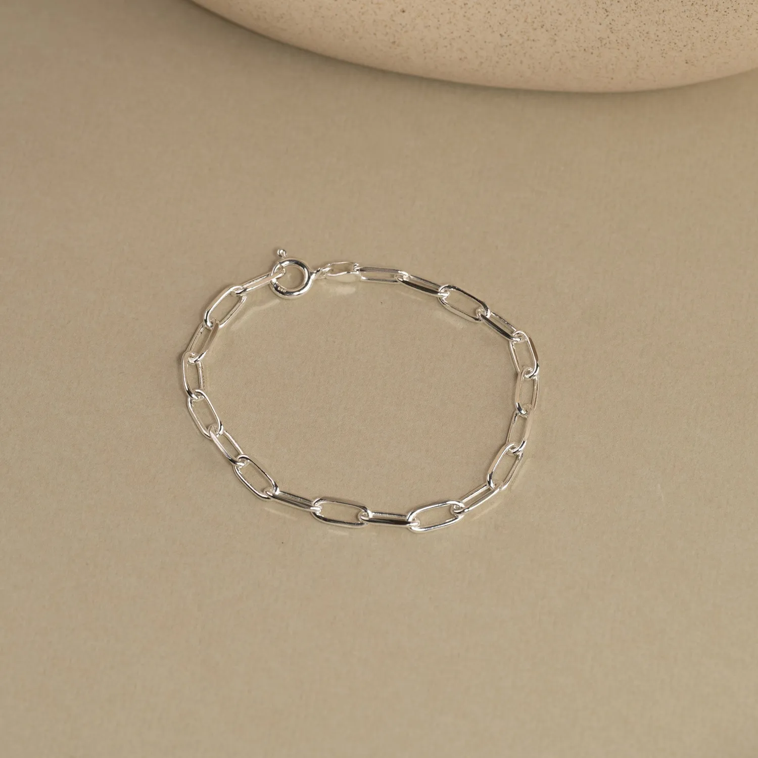 Sisi Copenhagen Alma Large Link armbånd sølv 19 cm