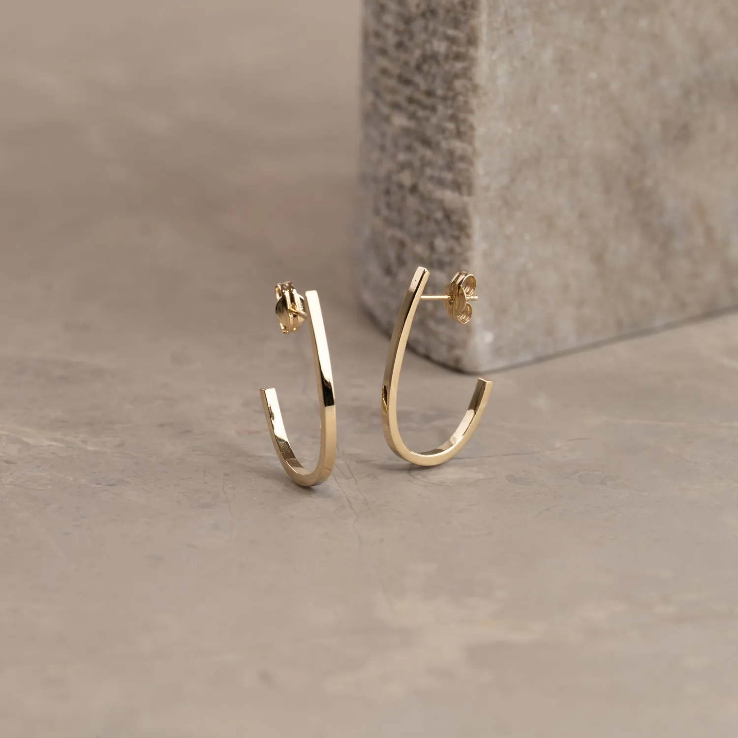 Sisi Copenhagen Merle Solid Gold creoler 23,5 mm