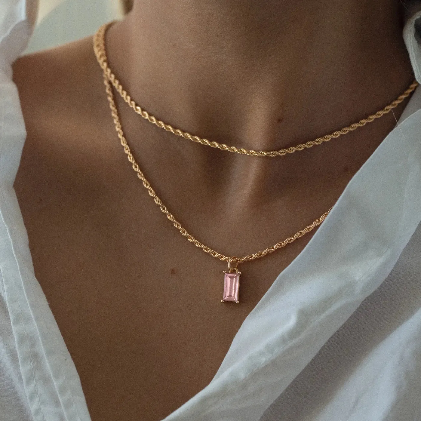 TIMI OF SWEDEN Twisted Chain halskæde guld 40cm