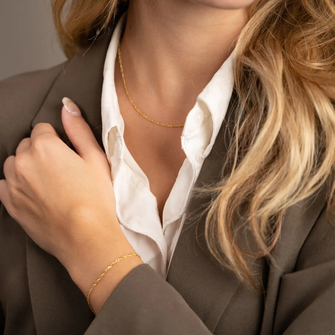 Sisi Copenhagen Leonora Solid Gold Chain halskæde 9 kt 42+3 cm