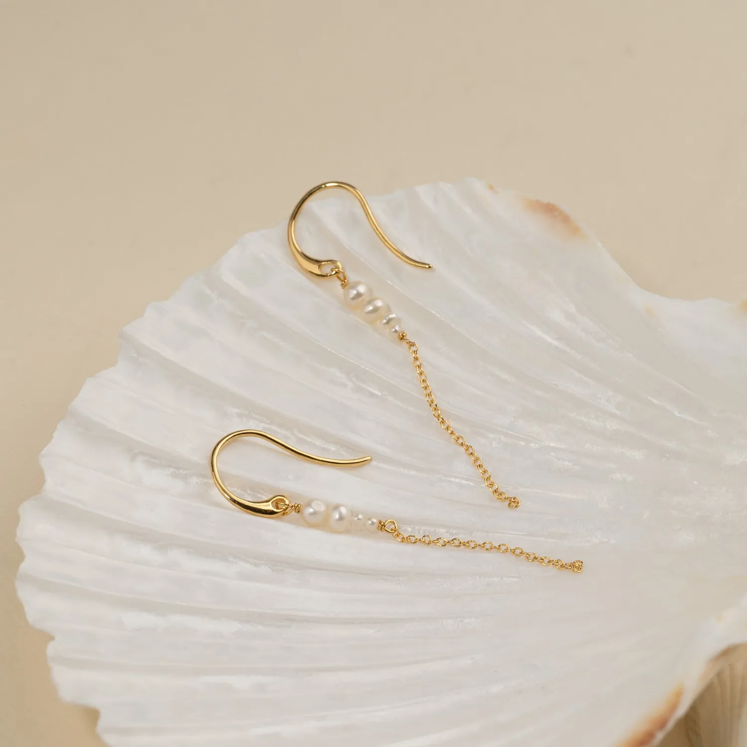 Sisi Copenhagen Evie Pearl drop øreringe forgyldt perle