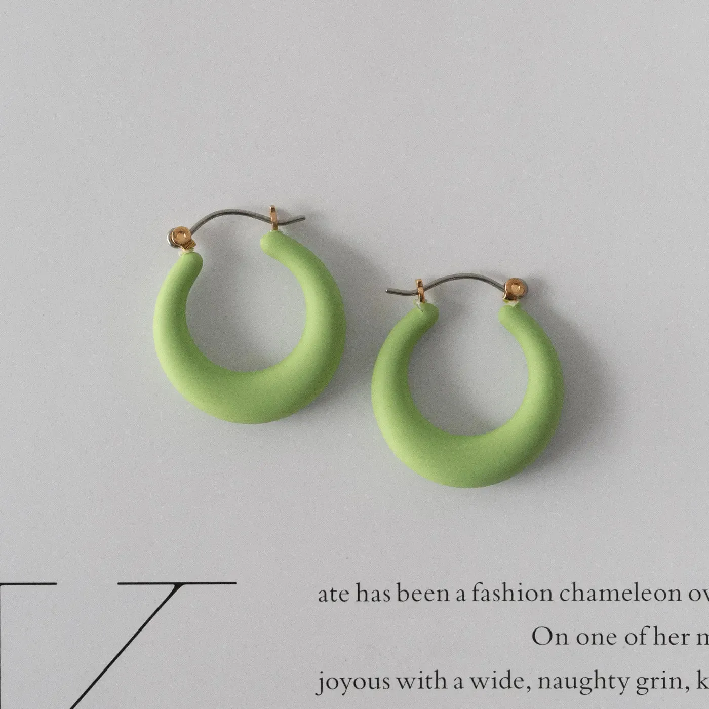 TIMI OF SWEDEN Donna hoop øreringe blå 25 mm