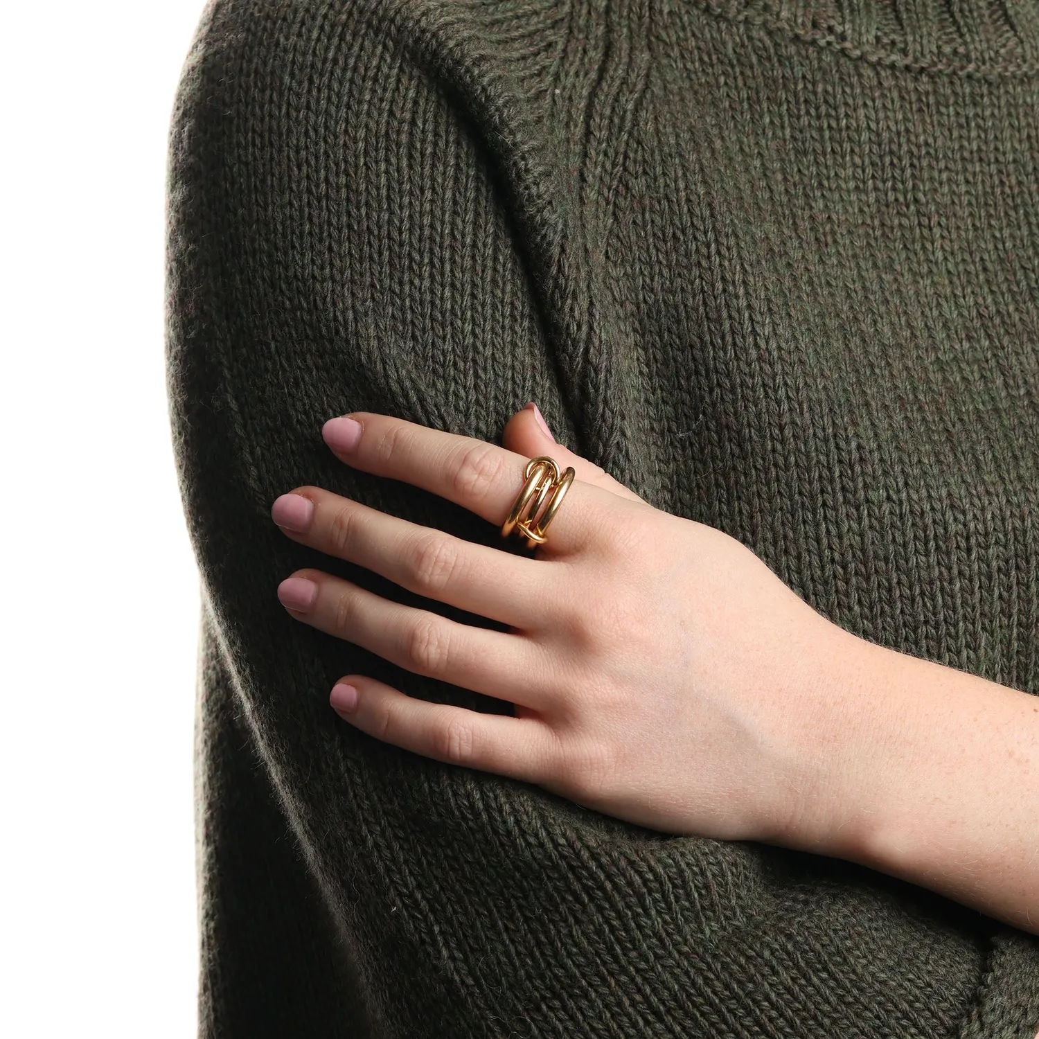 TIMI OF SWEDEN Irene stablet ring slank guld sølv waterproof