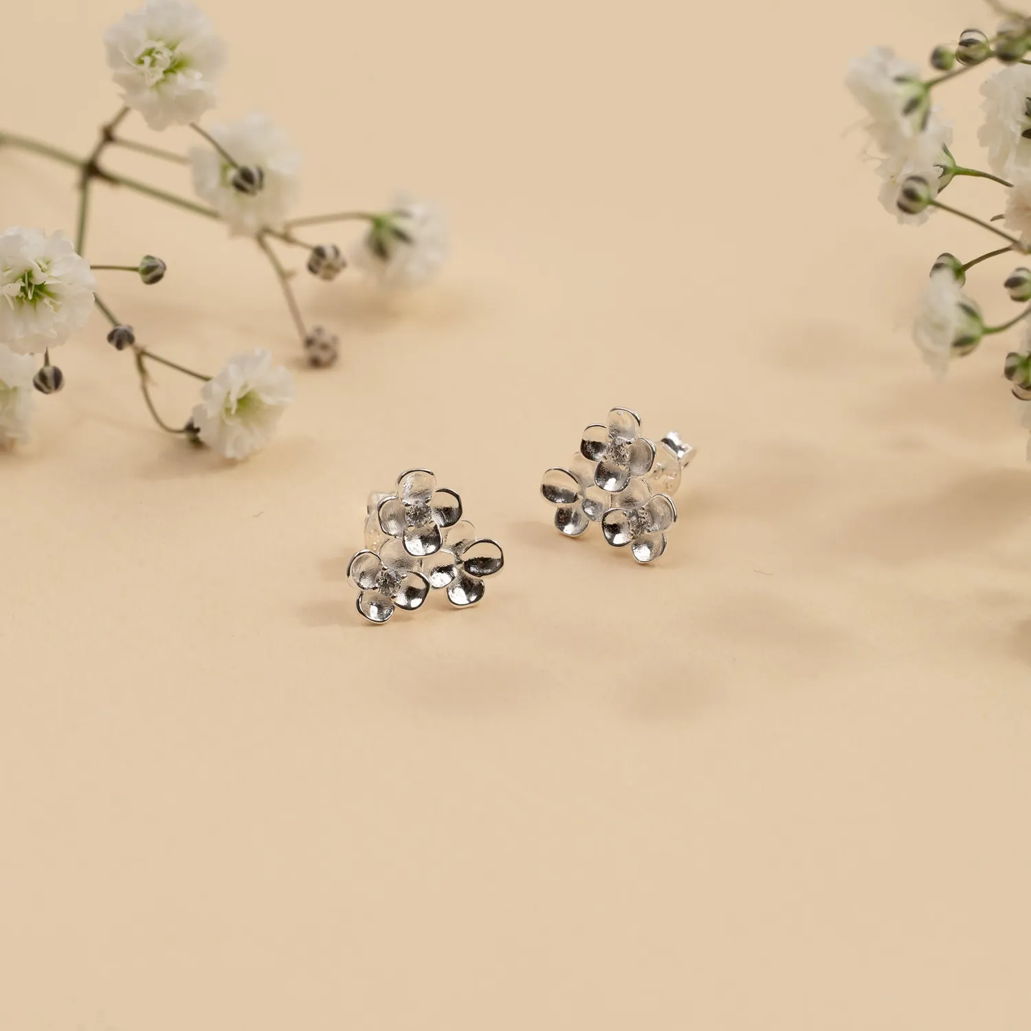 Sisi Copenhagen Flora Crystal Cluster ørestikker forgyldt par