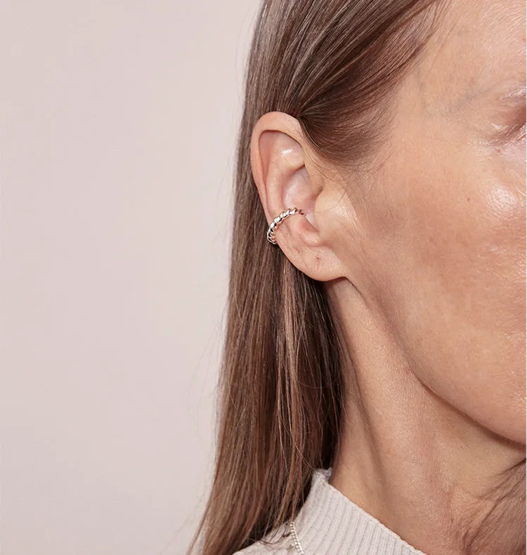 WOS UP Swirl earcuff sølv