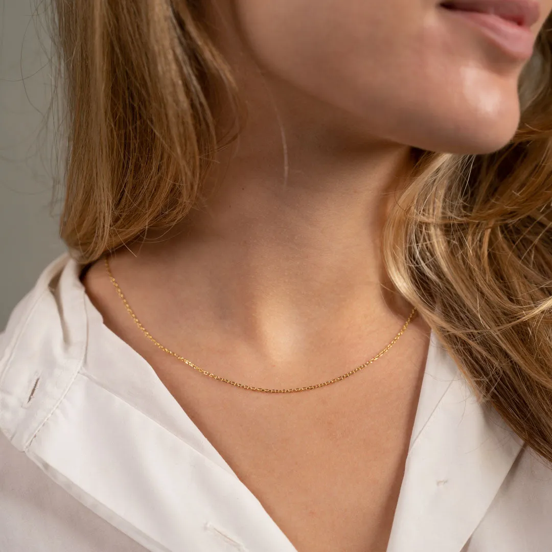 Sisi Copenhagen Simple Link halskæde 9 kt guld 1,4 mm