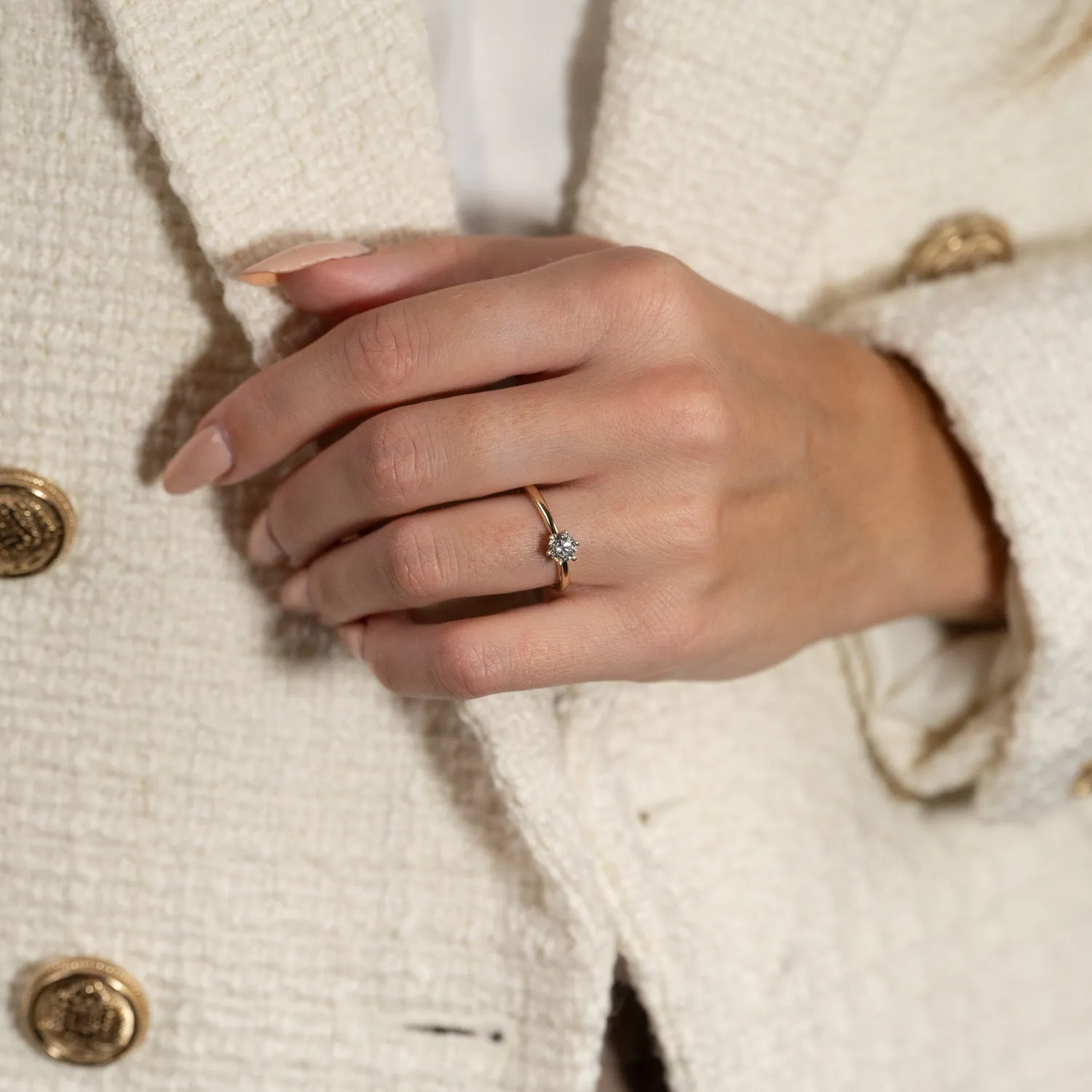 Sisi Copenhagen Solitaire diamantring 0,5ct 14kt guld