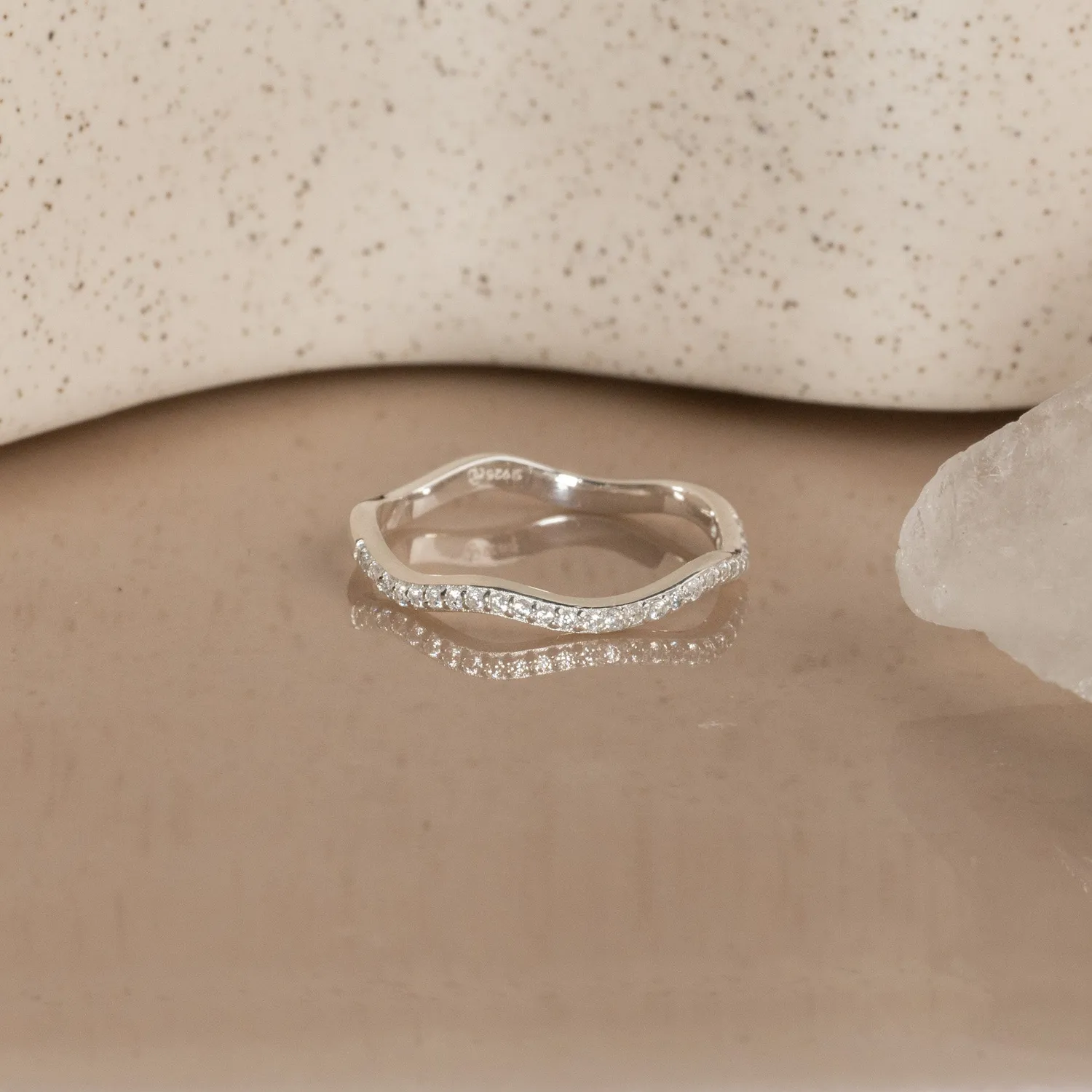 Sisi Copenhagen Gaia Crystal Silver ring zirkon