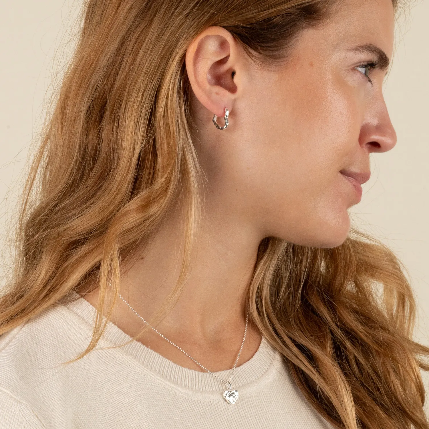 Sisi Copenhagen Freya hjerte creoler forgyldt 15 mm