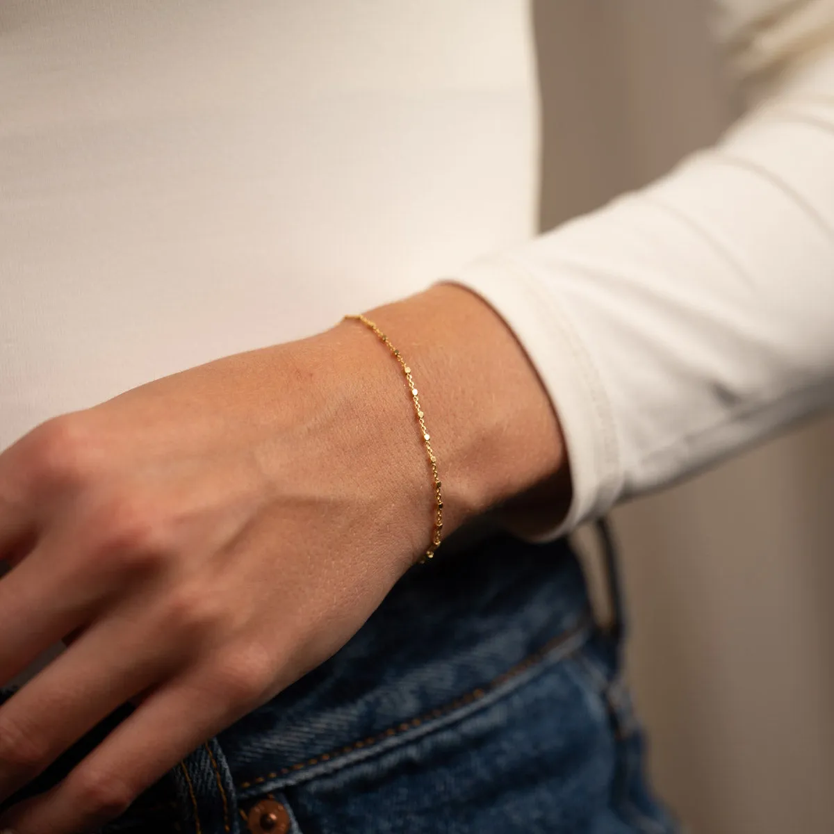 Sisi Copenhagen Delta armbånd forgyldt ankerkæde
