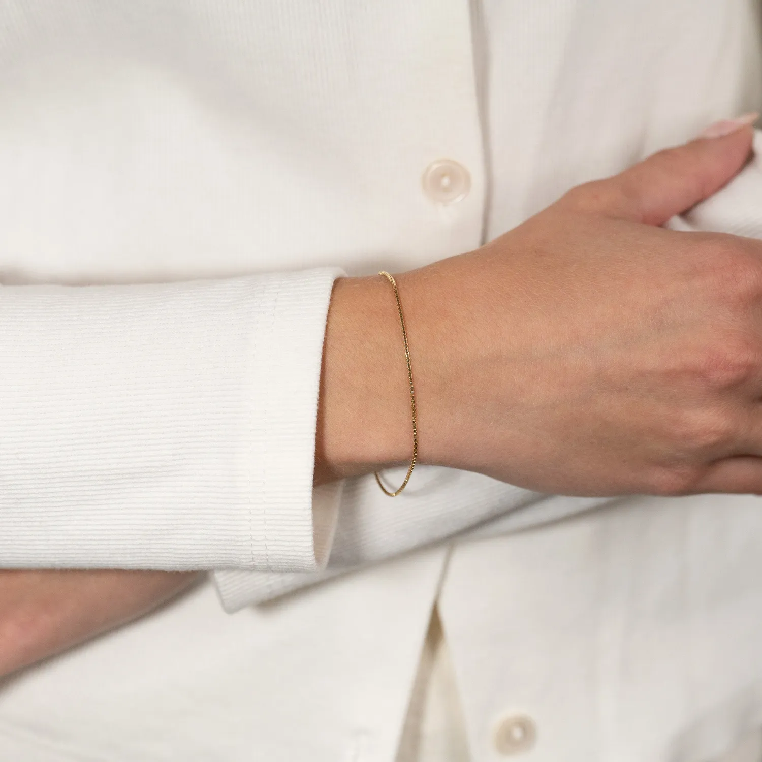 Sisi Copenhagen Venezia armbånd massivt 9 kt guld 16 cm