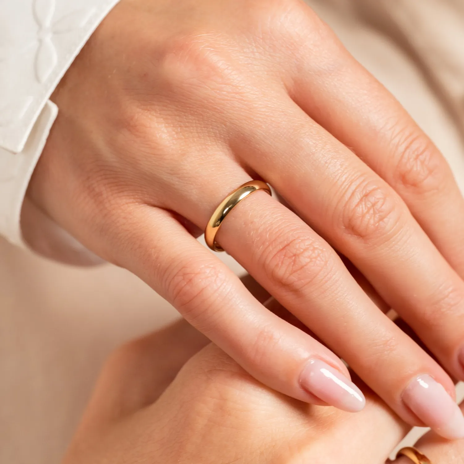 Sisi Copenhagen Oval Court Wedding Band 3,5mm vielsesring 14 kt guld