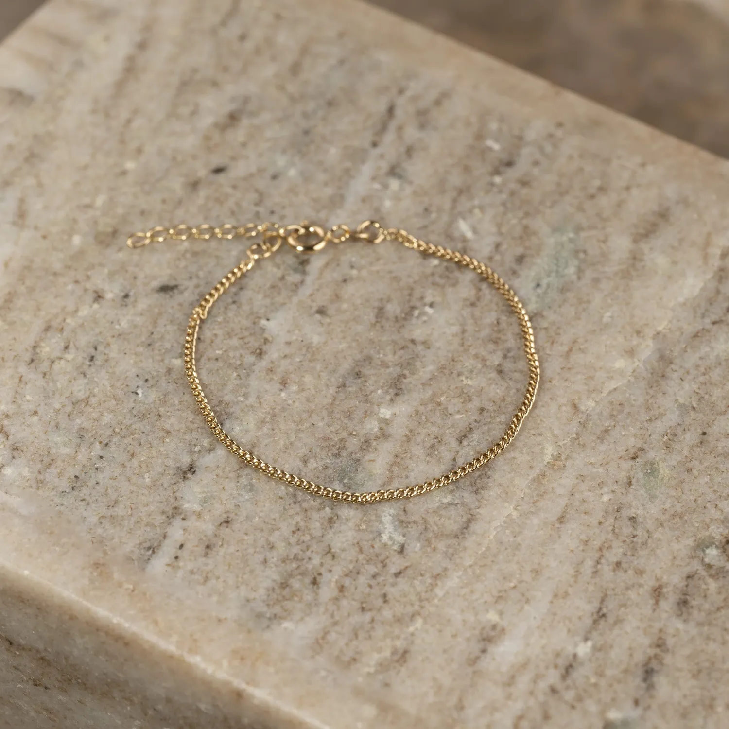 Sisi Copenhagen Sia Mini Panzer armbånd 9 kt guld 16+3 cm