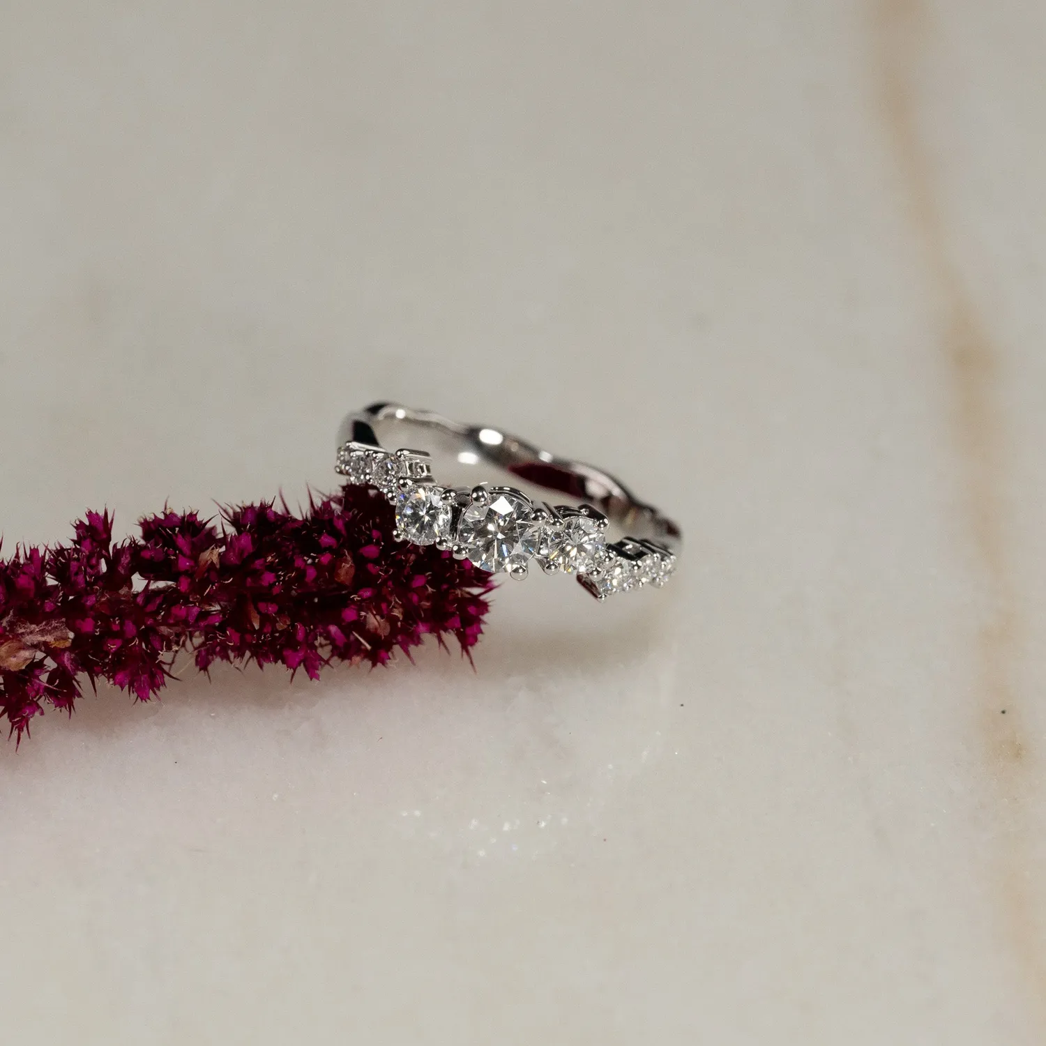 Sisi Copenhagen Organic Cluster ring diamant 14 kt guld