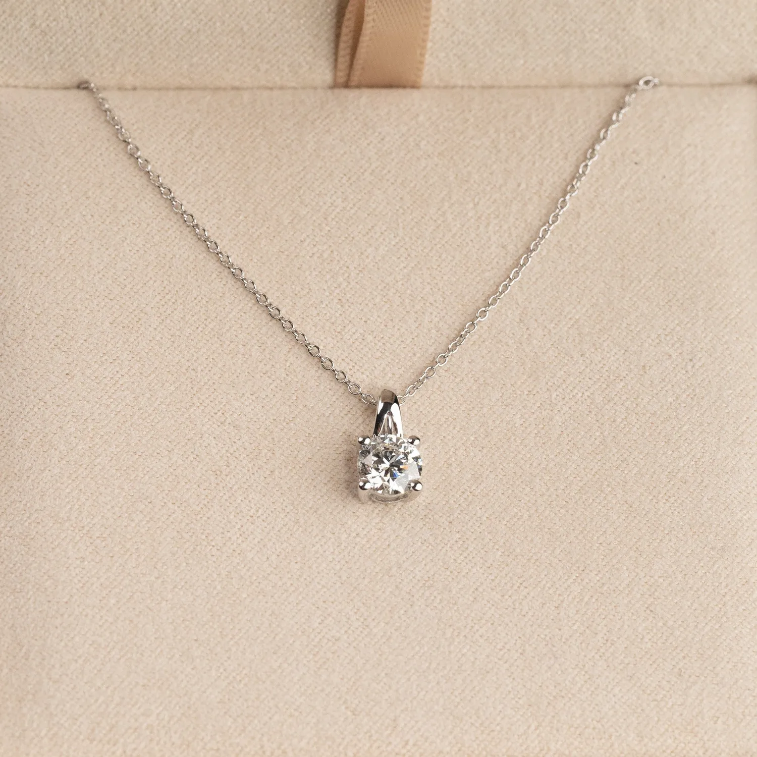 Sisi Copenhagen Prong Solitaire diamantvedhæng 0,75 ct hvidguld