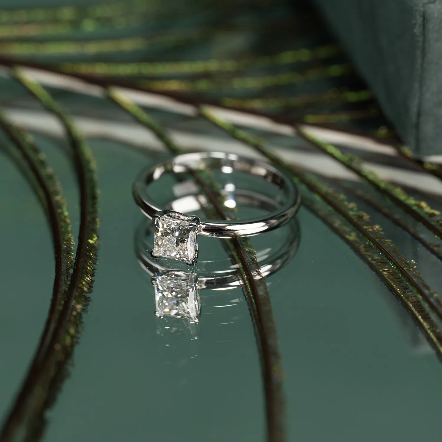 Sisi Copenhagen Solitaire Princess diamantring 0,75 ct hvidguld