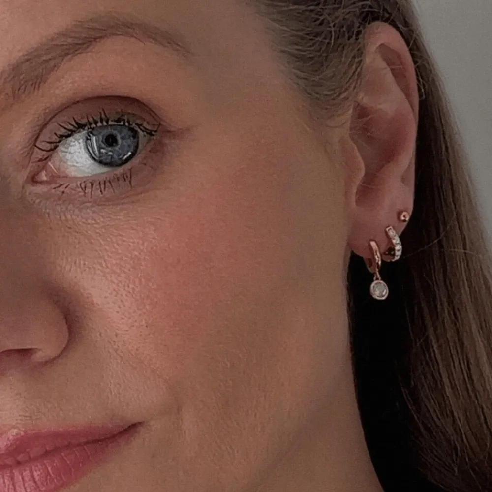 Orelia White Opal Ear Party øreringesæt guld 3 stk