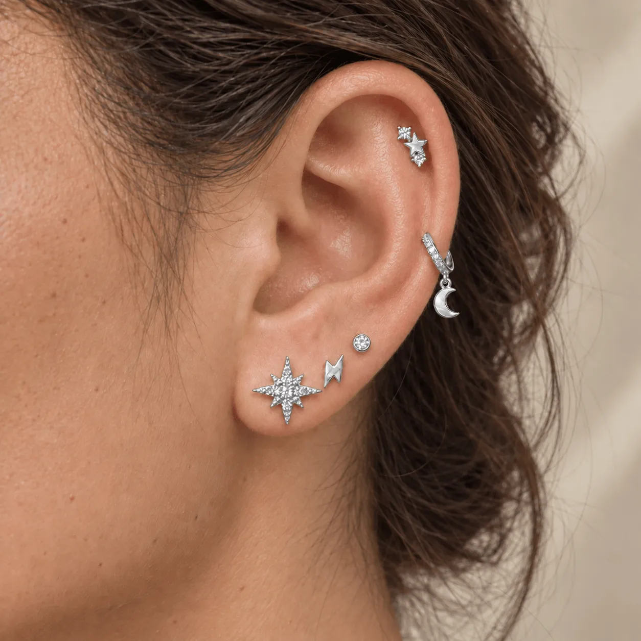 Orelia 25 Days of Ear Stacking Advent Calendar øreringe sølv