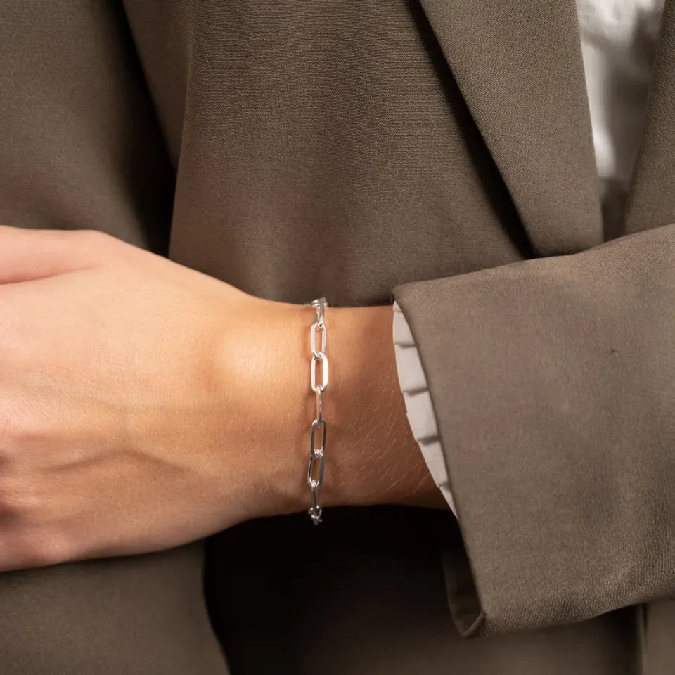 Sisi Copenhagen Alma Large Link armbånd sølv 19 cm