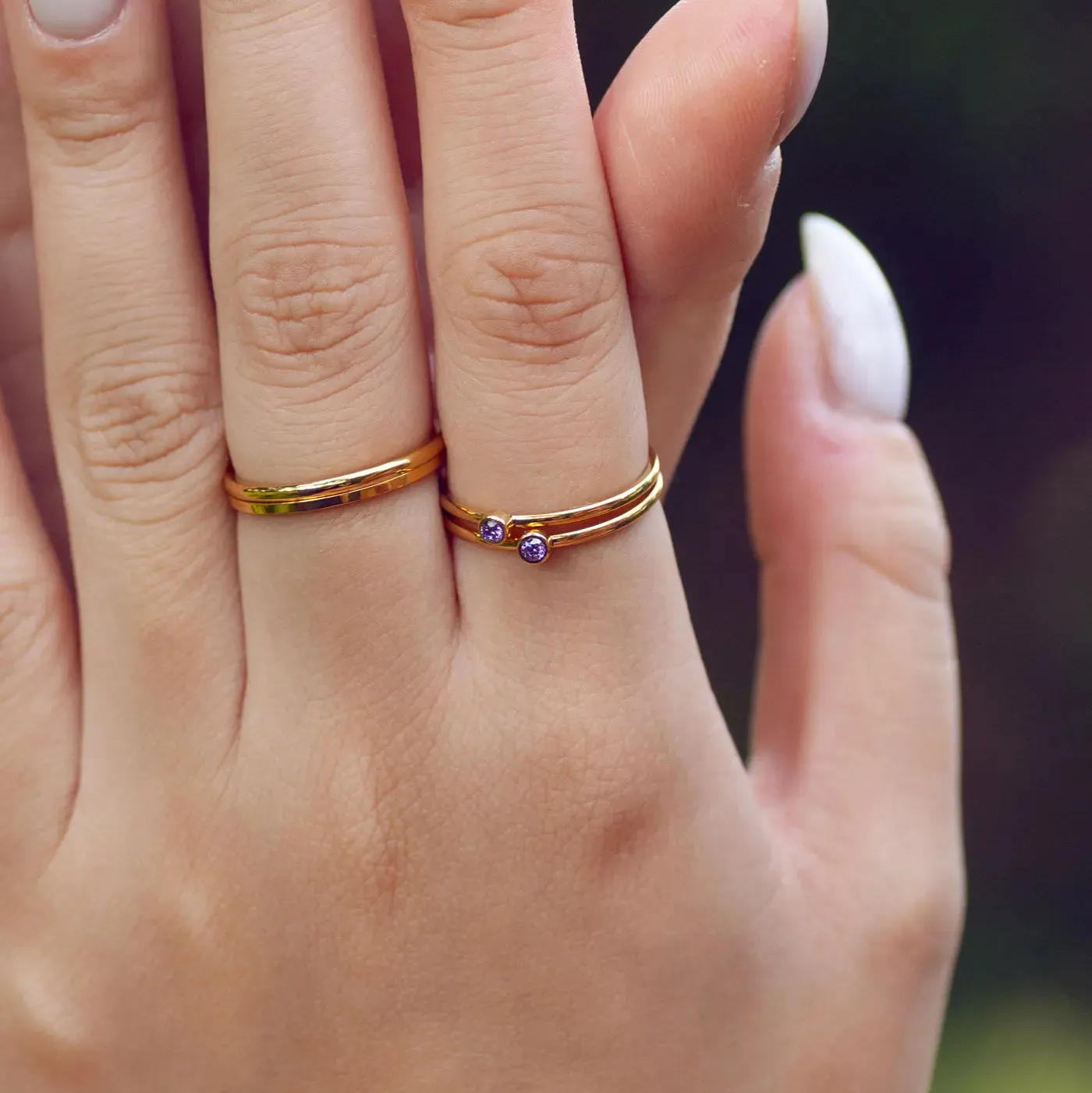 TIMI OF SWEDEN Chakra krystal ring stål str 17