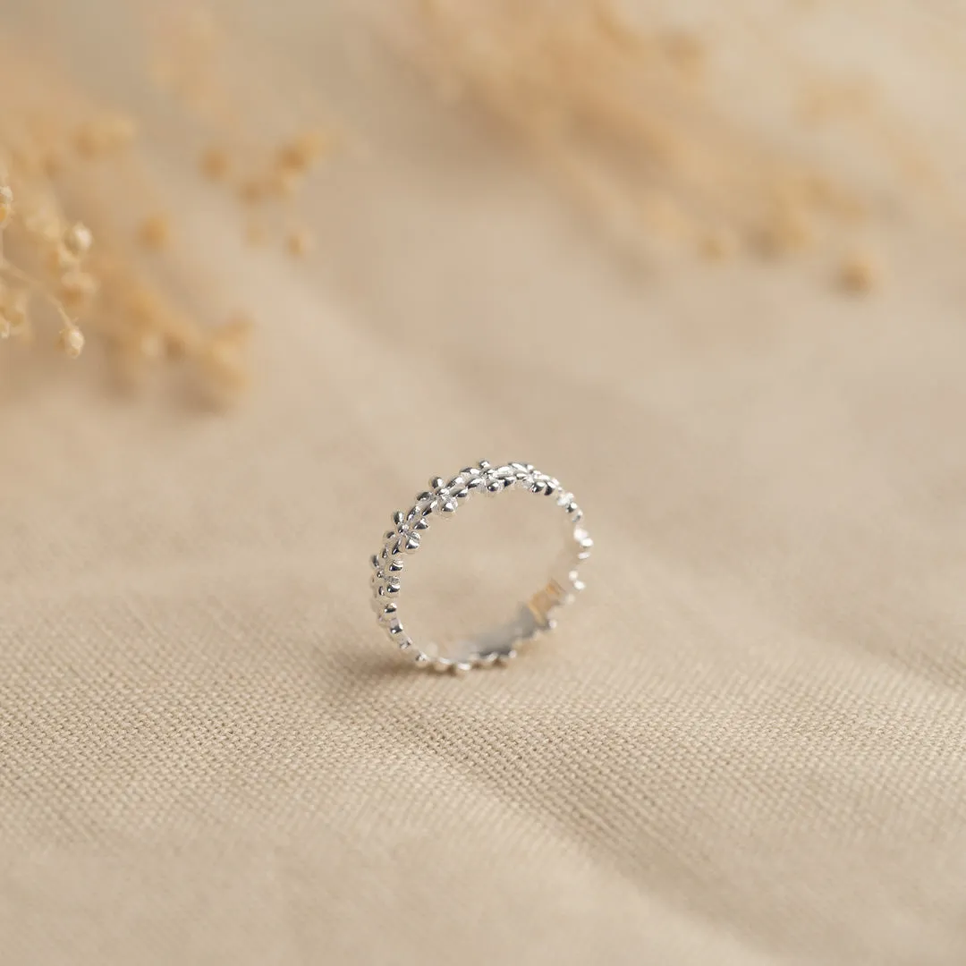 Sisi Copenhagen Ydun ring sølv 5 mm blomster