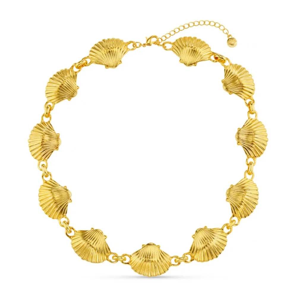 Orelia Statement Shell halskæde choker guld