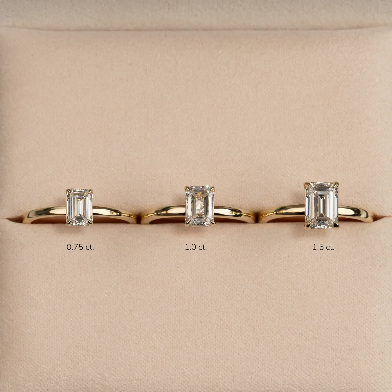 Sisi Copenhagen Solitaire Emerald diamantring 0,75 ct guld