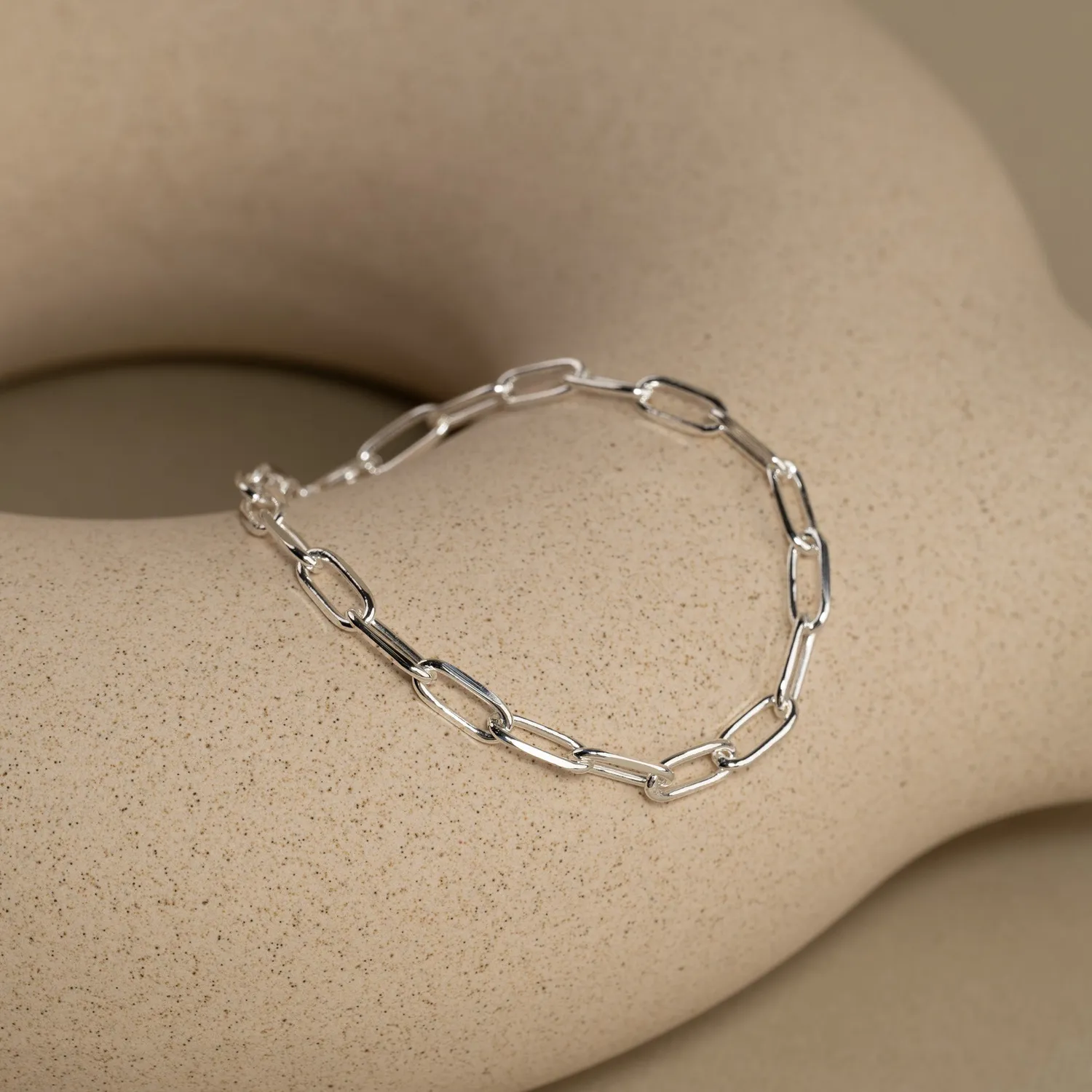 Sisi Copenhagen Alma Large Link armbånd sølv 19 cm