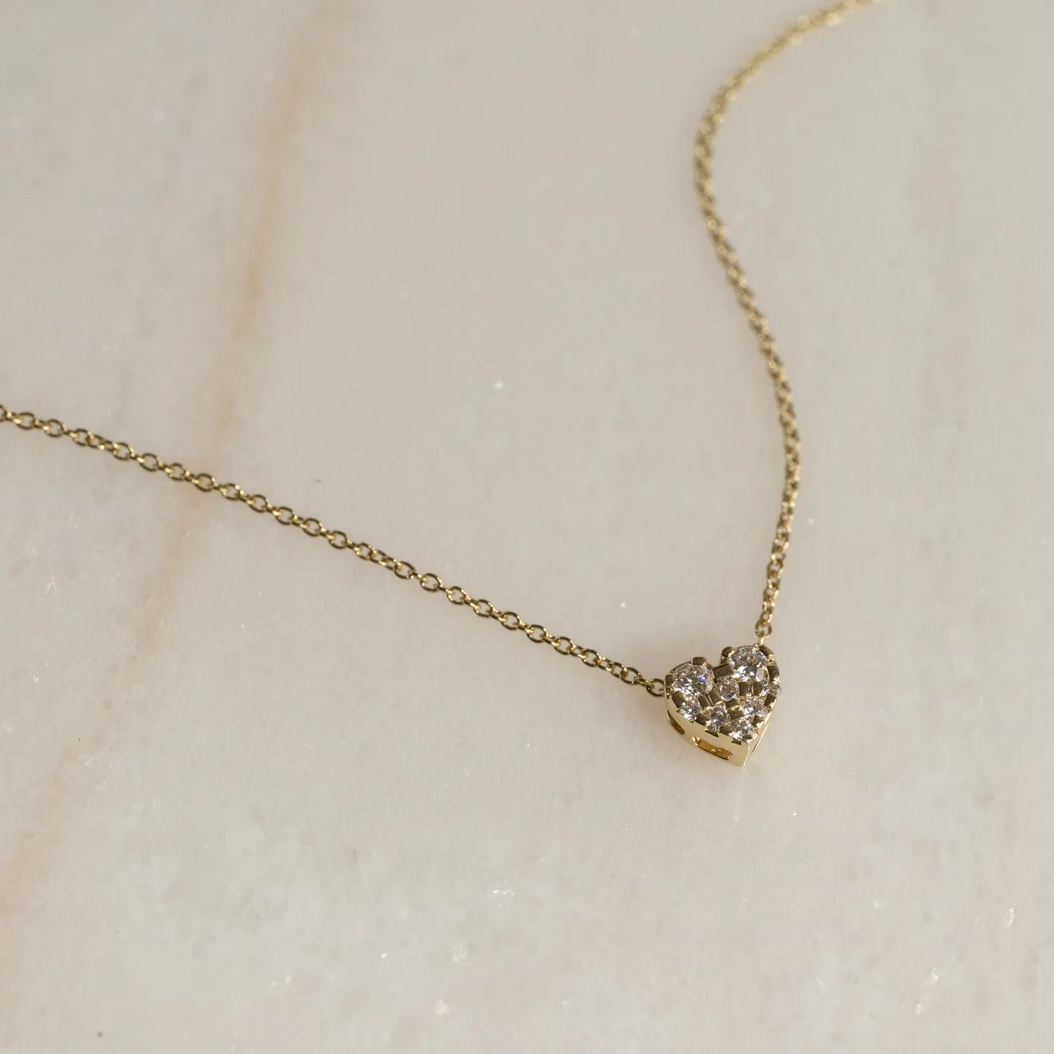 Sisi Copenhagen Heart Pave lab-diamant vedhæng 0,17 ct guld