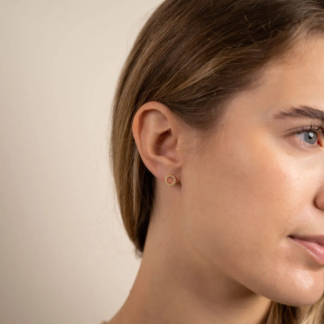 Sisi Copenhagen Roberta øreringe forgyldt zirkonia 8mm