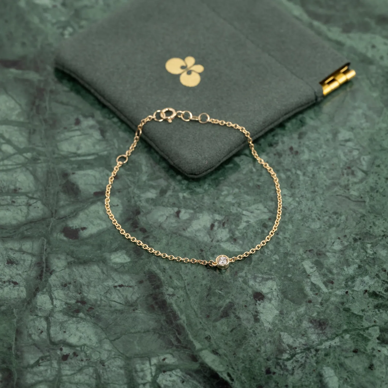 Sisi Copenhagen Solitaire diamantarmbånd hvidguld 14 kt 0,08 ct