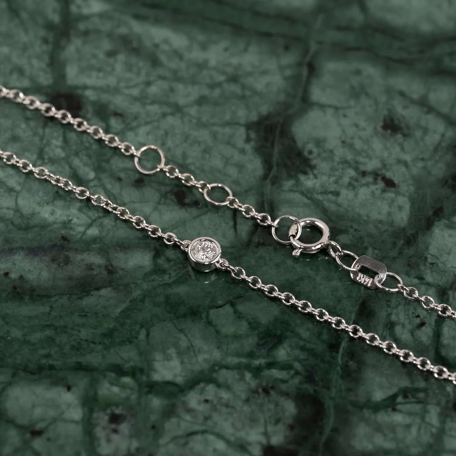 Sisi Copenhagen Solitaire bezel armbånd hvidguld 0,08 ct