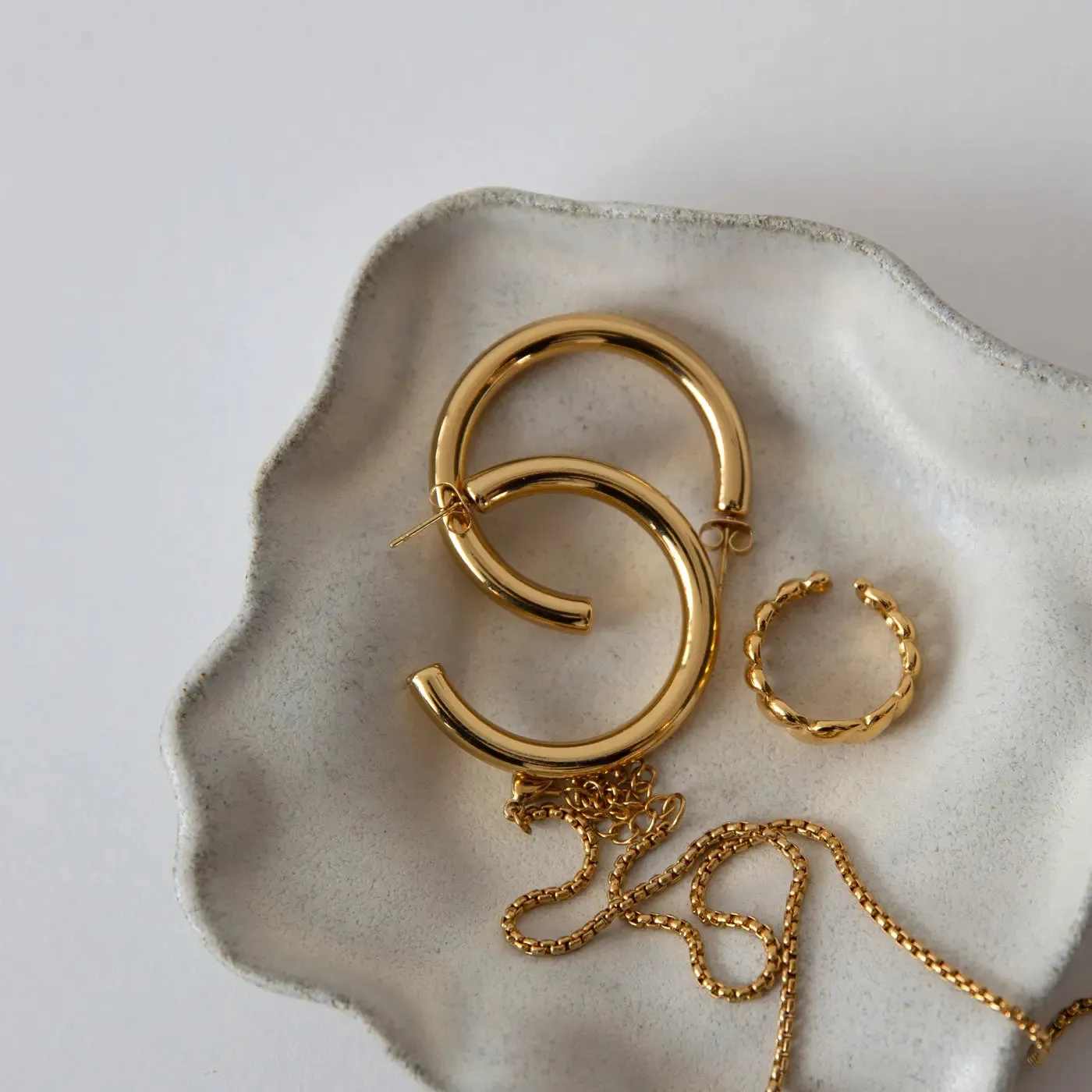 TIMI OF SWEDEN Elianna Large Statement hoop øreringe 30 mm