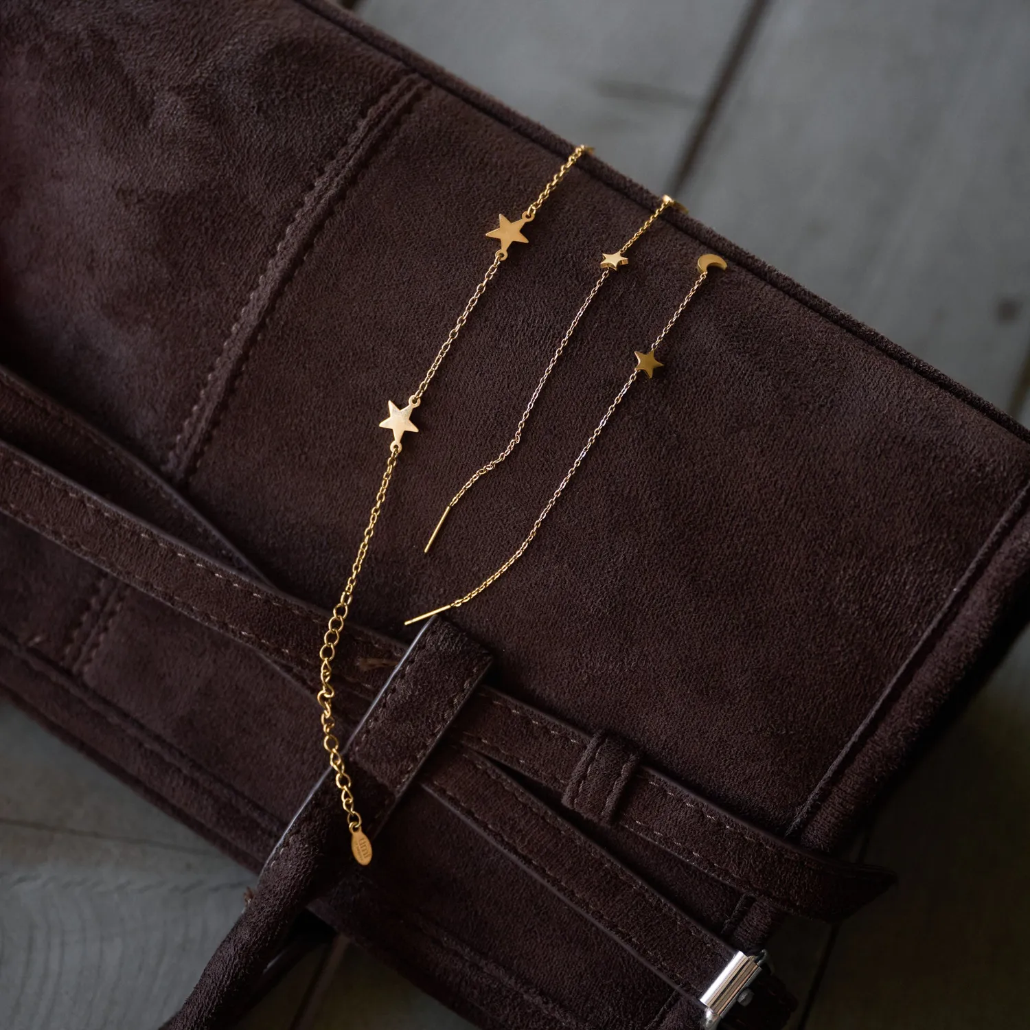 TIMI OF SWEDEN Majda stjerne armbånd forgyldt 17+5 cm