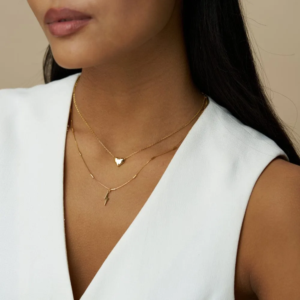 Orelia Lightning Charm halskæde guld lyn vedhæng