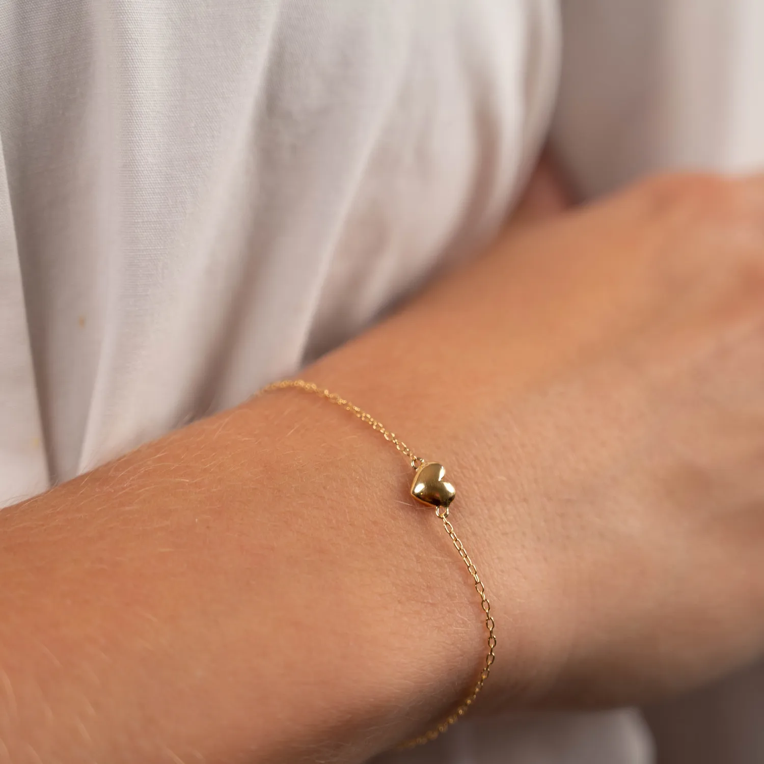 Sisi Copenhagen Valentina Golden armbånd med hjerte