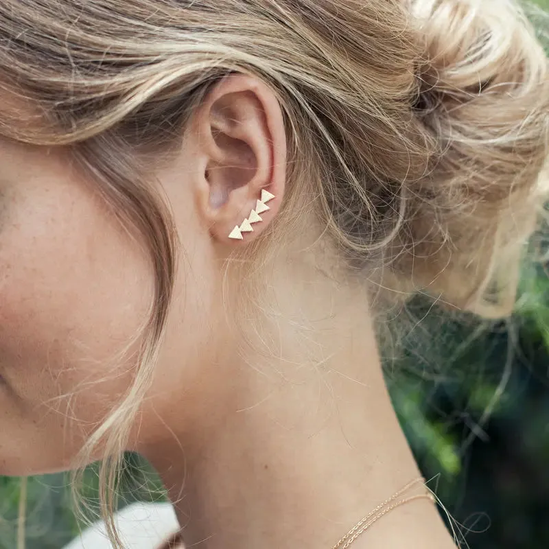 TIMI OF SWEDEN trekantede ear climber øreringe 20 mm