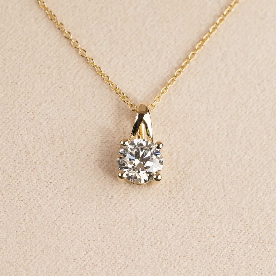 Sisi Copenhagen Prong Solitaire 1,0 ct vedhæng guld 14 kt diamant