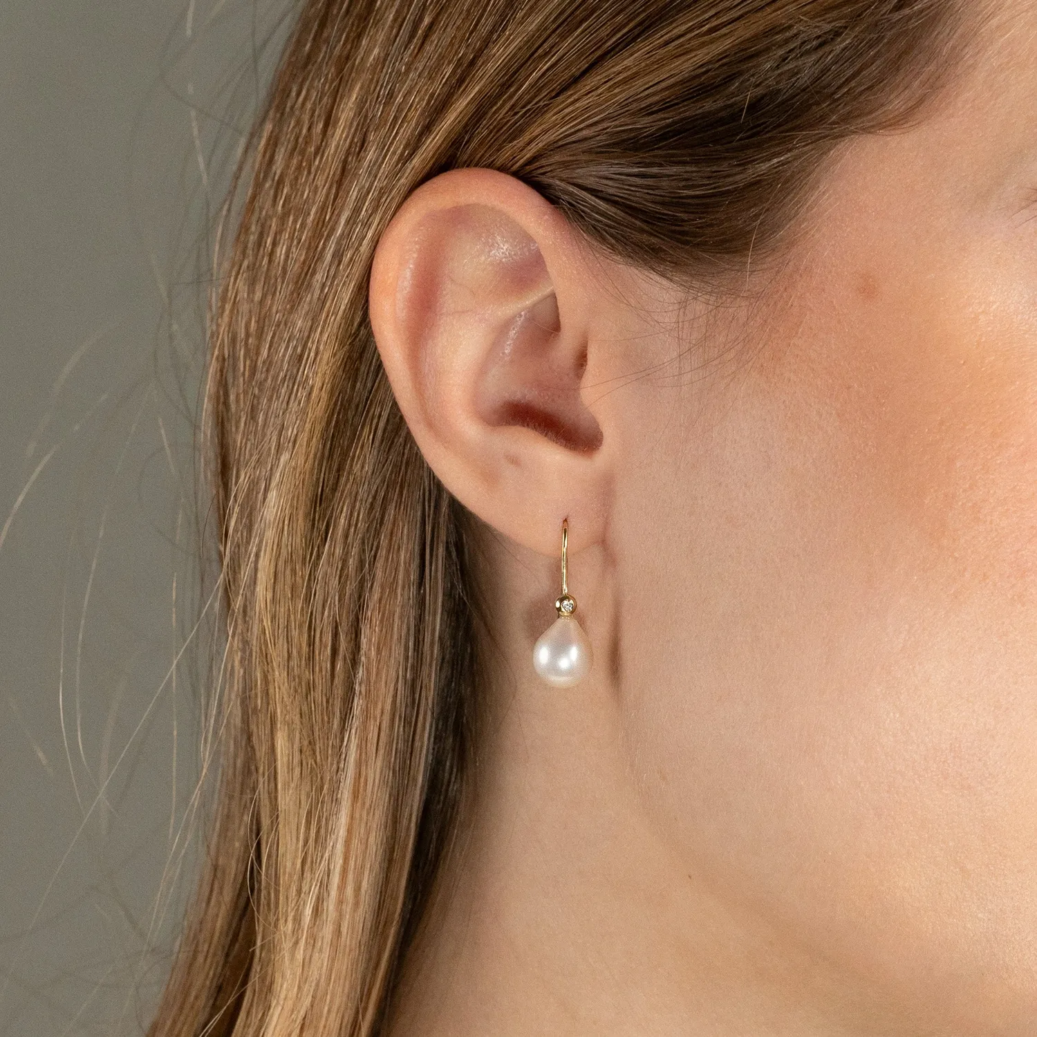 Sisi Copenhagen Eva Pearl ørekrog 9 kt guld perle