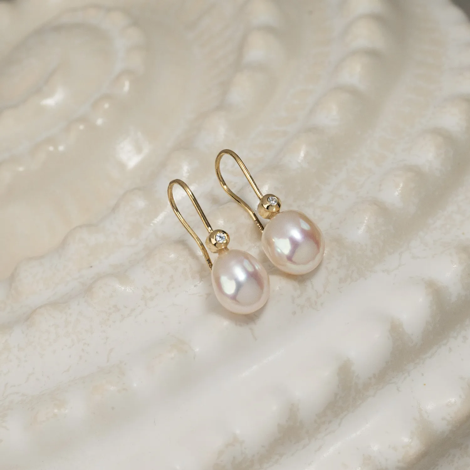 Sisi Copenhagen Eva Pearl ørekrog 9 kt guld perle