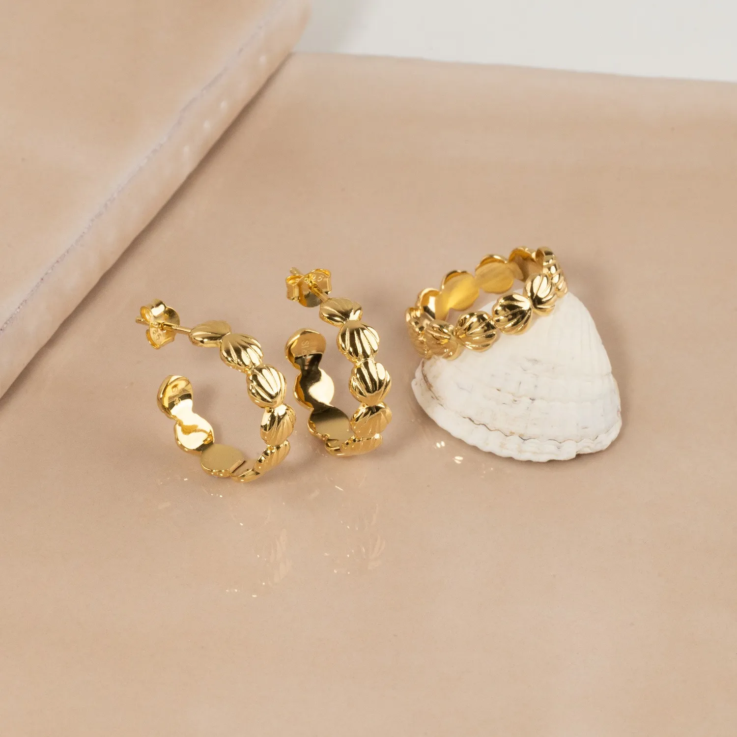 Sisi Copenhagen Merina Golden creoler musling 20 mm